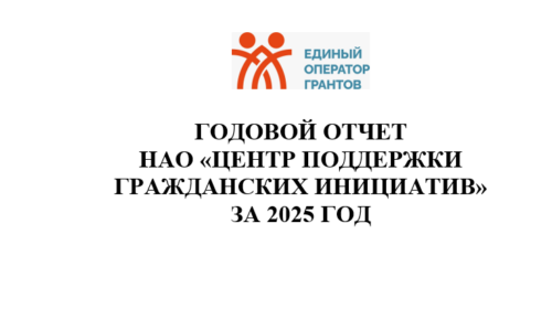 ГОДОВОЙ ОТЧЕТ НАО «ЦЕНТР ПОДДЕРЖКИ ГРАЖДАНСКИХ ИНИЦИАТИВ» ЗА 2025 ГОД